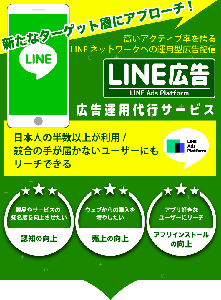 LINE広告運用代行 | 新たなターゲット層にアプローチできる「LINE広告」